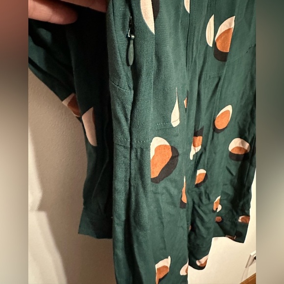 Boden Eclipse Mollie Polka Dot Dress in Green and Orange Size 2 - Picture 4 of 8